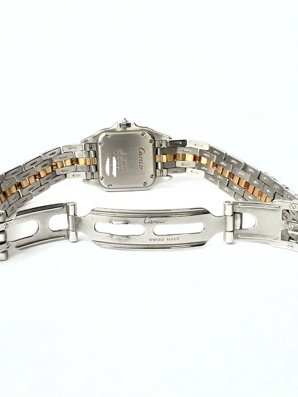 CARTIER PANTHERE Quartz 23mm 1 Row Gold 0.95TCW DIAMOND Watch White Dial
